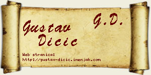 Gustav Dičić vizit kartica